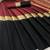 Maroon woven cotton saree with blouse