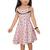 ADITA Girl's Cotton Pink & Black Dot Printed Dress