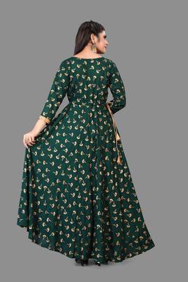 Green printed rayon ethnic-kurtis 2