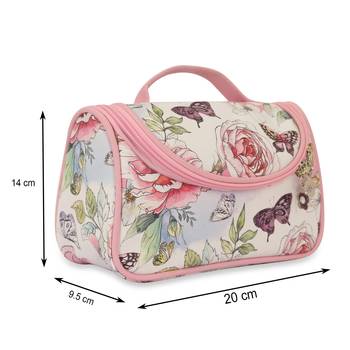 NFI essentials Floral Print Cosmetics Pouch Makeup Pouch Vanity Case Jewellery Pouch Stationery Pencil Case (Pack of 2) 4