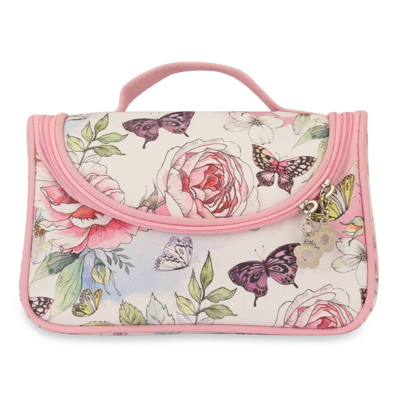 NFI essentials Floral Print Cosmetics Pouch Makeup Pouch Vanity Case Jewellery Pouch Stationery Pencil Case (Pack of 2)