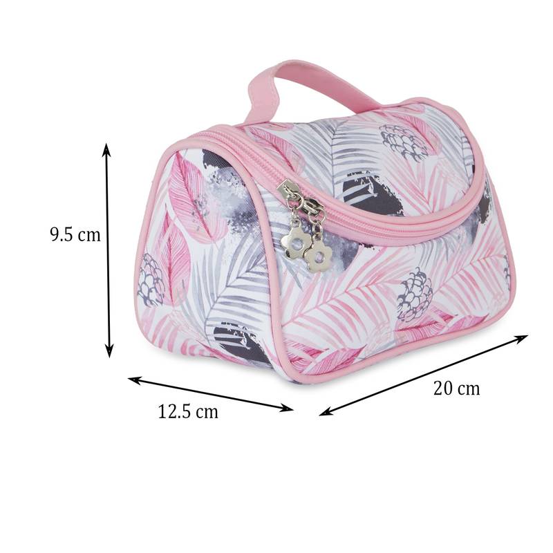 NFI essentials Floral Print Cosmetics Pouch Makeup Pouch Vanity Case Jewellery Pouch Stationery Pencil Case (Pack of 2)