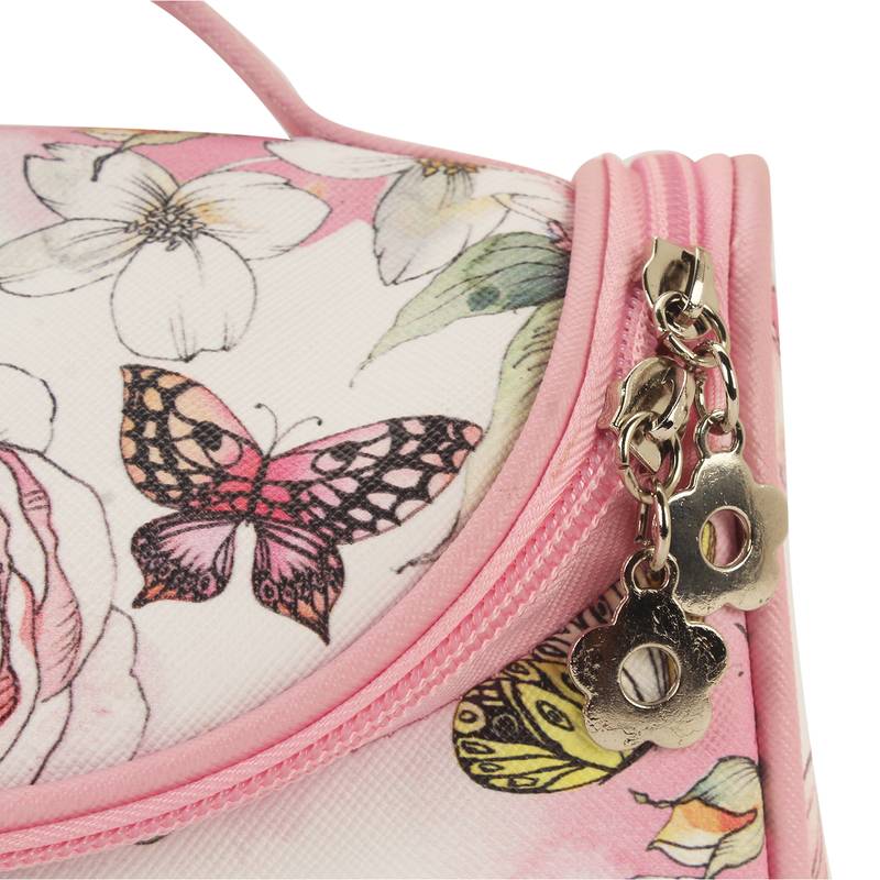 NFI essentials Floral Print Cosmetics Pouch Makeup Pouch Vanity Case Jewellery Pouch Stationery Pencil Case (Pack of 2)