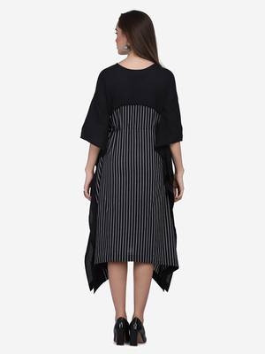 Shaily Black Colour Cotton Lace And Hand Work Kuftan 2