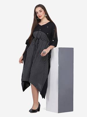 Shaily Black Colour Cotton Lace And Hand Work Kuftan 3