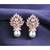 Rose gold leaf pearl Stud earrings