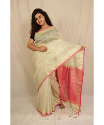 Tissue Linen Saree 1