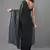 Black embroidered georgette saree with blouse