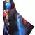 Multicolor printed satin saree with blouse