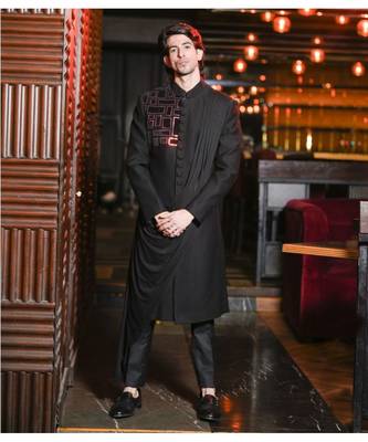Black Drape Coat 1