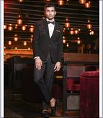 Stylish Black 2 pc suit