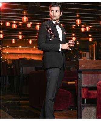 Stylish Black 2 pc suit 2