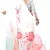 White printed satin saree with blouse