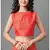 Orange embroidered georgette saree with blouse