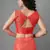 Orange embroidered georgette saree with blouse
