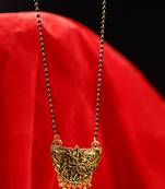 Gold Emerald antique gold Alloy   Mangalsutra