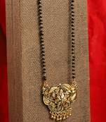 Gold Emerald antique gold Alloy   Mangalsutra