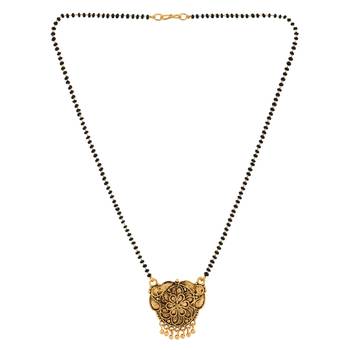 Gold Emerald antique gold Alloy   Mangalsutra 4