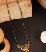 Gold Emerald antique gold Alloy   Mangalsutra