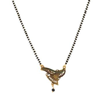Gold Emerald antique gold Alloy   Mangalsutra 2