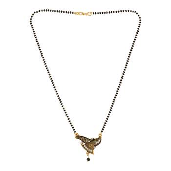 Gold Emerald antique gold Alloy   Mangalsutra 4