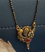 Gold Emerald antique gold Alloy   Mangalsutra