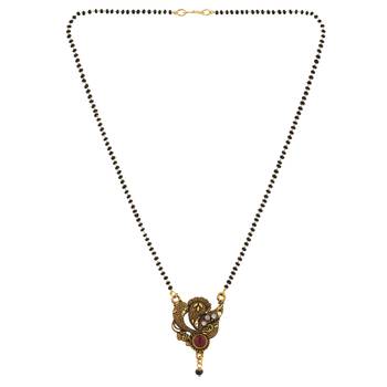 Gold Emerald antique gold Alloy   Mangalsutra 4