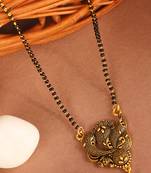 Gold Emerald antique gold Alloy   Mangalsutra