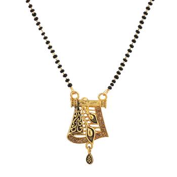 Gold Emerald antique gold Alloy   Mangalsutra 4