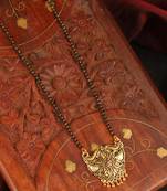 Gold Emerald antique gold Alloy   Mangalsutra