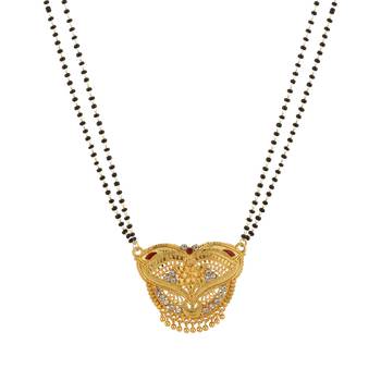 Gold Emerald antique gold Alloy   Mangalsutra 2
