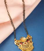 Gold Emerald antique gold Alloy   Mangalsutra