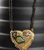 Gold Emerald antique gold Alloy   Mangalsutra