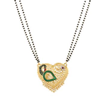 Gold Emerald antique gold Alloy   Mangalsutra 2