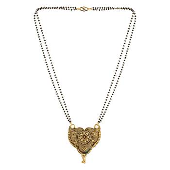 Gold Emerald antique gold Alloy   Mangalsutra 3