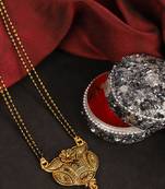 Gold Emerald antique gold Alloy   Mangalsutra