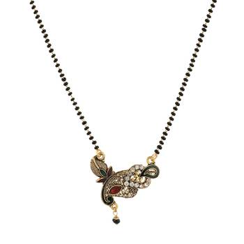 Gold Emerald antique gold Alloy   Mangalsutra 3