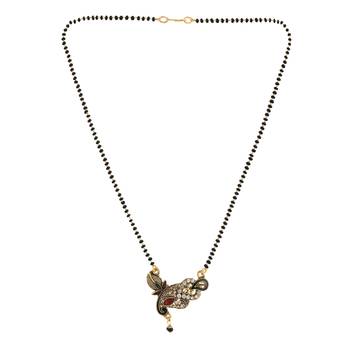 Gold Emerald antique gold Alloy   Mangalsutra 4