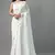 White embroidered georgette saree with blouse