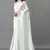 White embroidered georgette saree with blouse