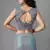 Grey embroidered georgette saree with blouse