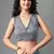 Grey embroidered georgette saree with blouse