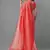 Orange embroidered georgette saree with blouse