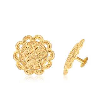 Traditional wear South Screw back alloy Gold Plated Stud Earring for Women and Girls 1
