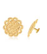 Traditional wear South Screw back alloy Gold Plated Stud Earring for Women and Girls