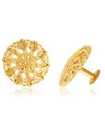 Traditional wear South Screw back alloy Gold Plated Stud Earring for Women and Girls