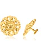 Traditional wear South Screw back alloy Gold Plated Stud Earring for Women and Girls