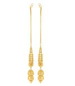 Traditional wear, Wedding and Party wear South Screw back alloy Gold Plated Kanchain Jhumki Earring for Women and Girls