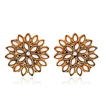 Shining Diva Fashion Non Precious Base Pearl antique Earrings for Women 1