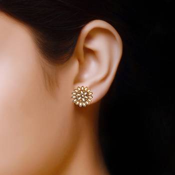 Shining Diva Fashion Non Precious Base Pearl antique Earrings for Women 2